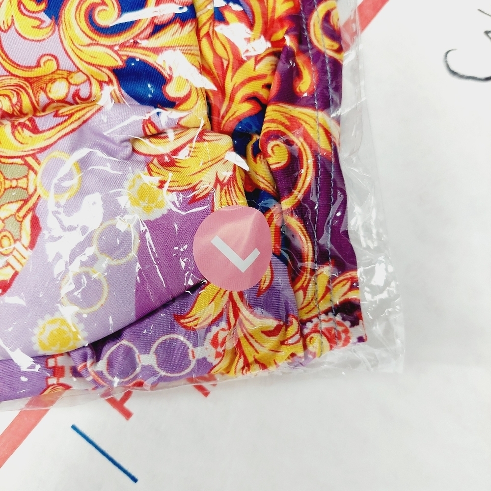 Purple Baroque Print Two-Piece Skirt Set - Picture 11 of 12